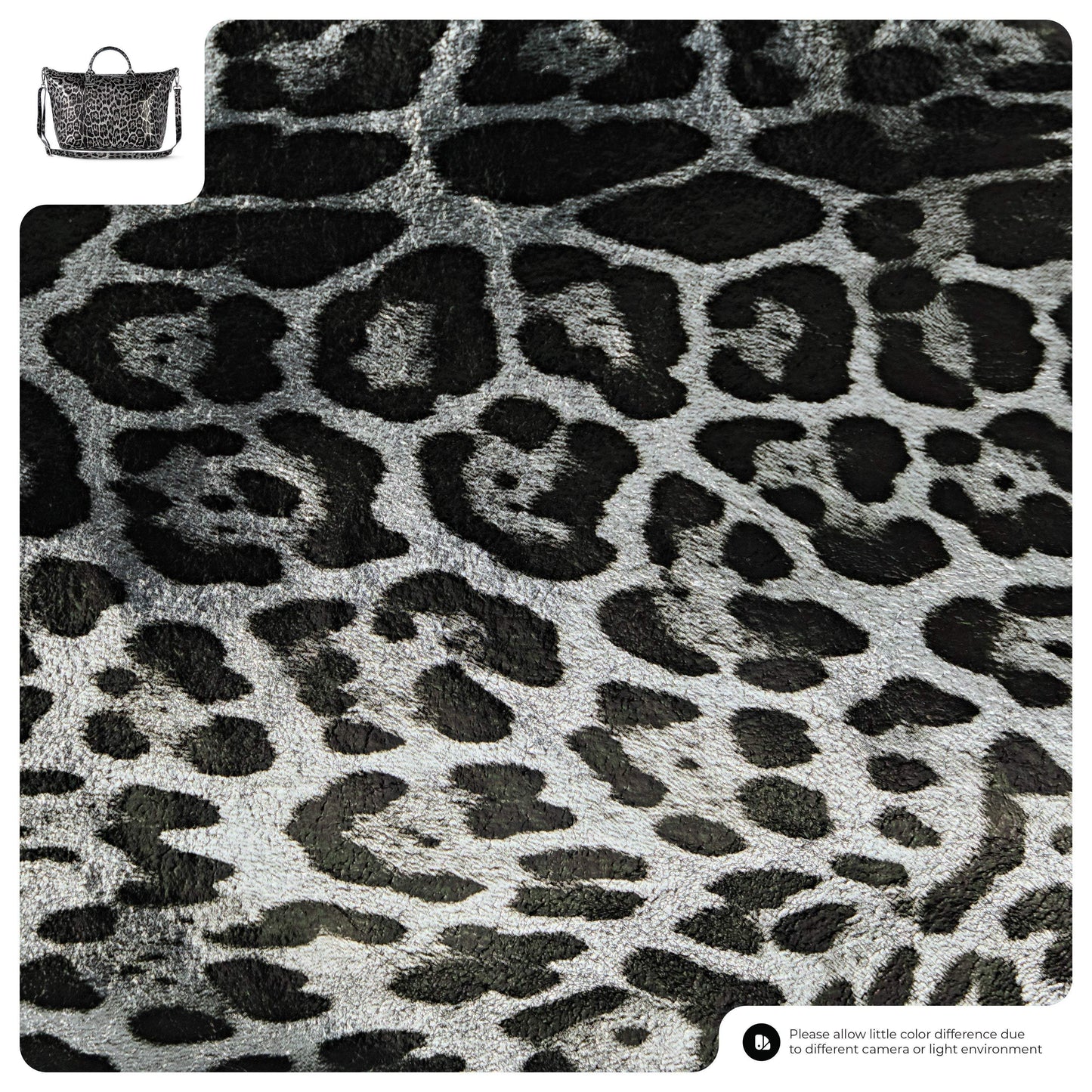 Italian Genuine Leopard-Print Metallic Suede Top-Handle Bag 112334 - TAKEASY - Flyclothing LLC