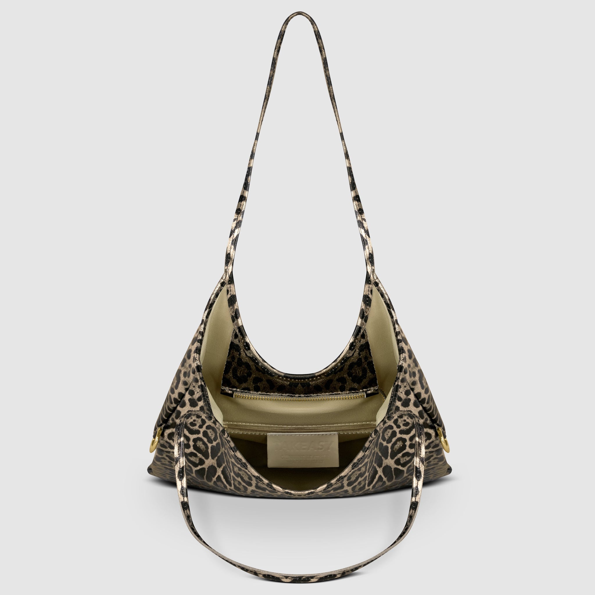 Italian Genuine Leopard-Print Metallic Suede Tote Bag 191722 - TAKEASY - Flyclothing LLC
