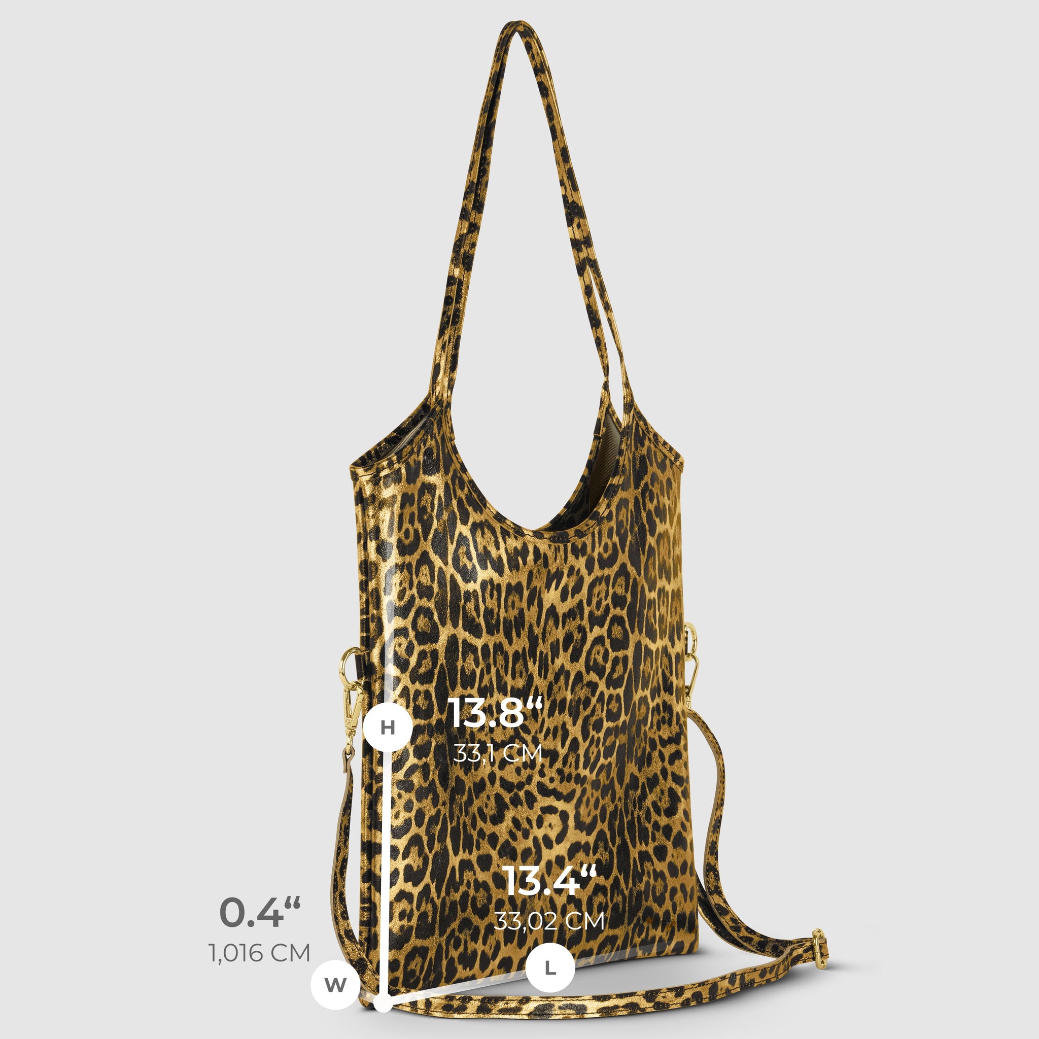 Italian Genuine Leopard-Print Metallic Suede Tote Bag 191722 - TAKEASY - Flyclothing LLC