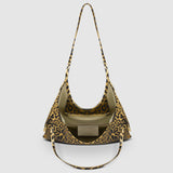 Italian Genuine Leopard-Print Metallic Suede Tote Bag 191722 - TAKEASY - Flyclothing LLC