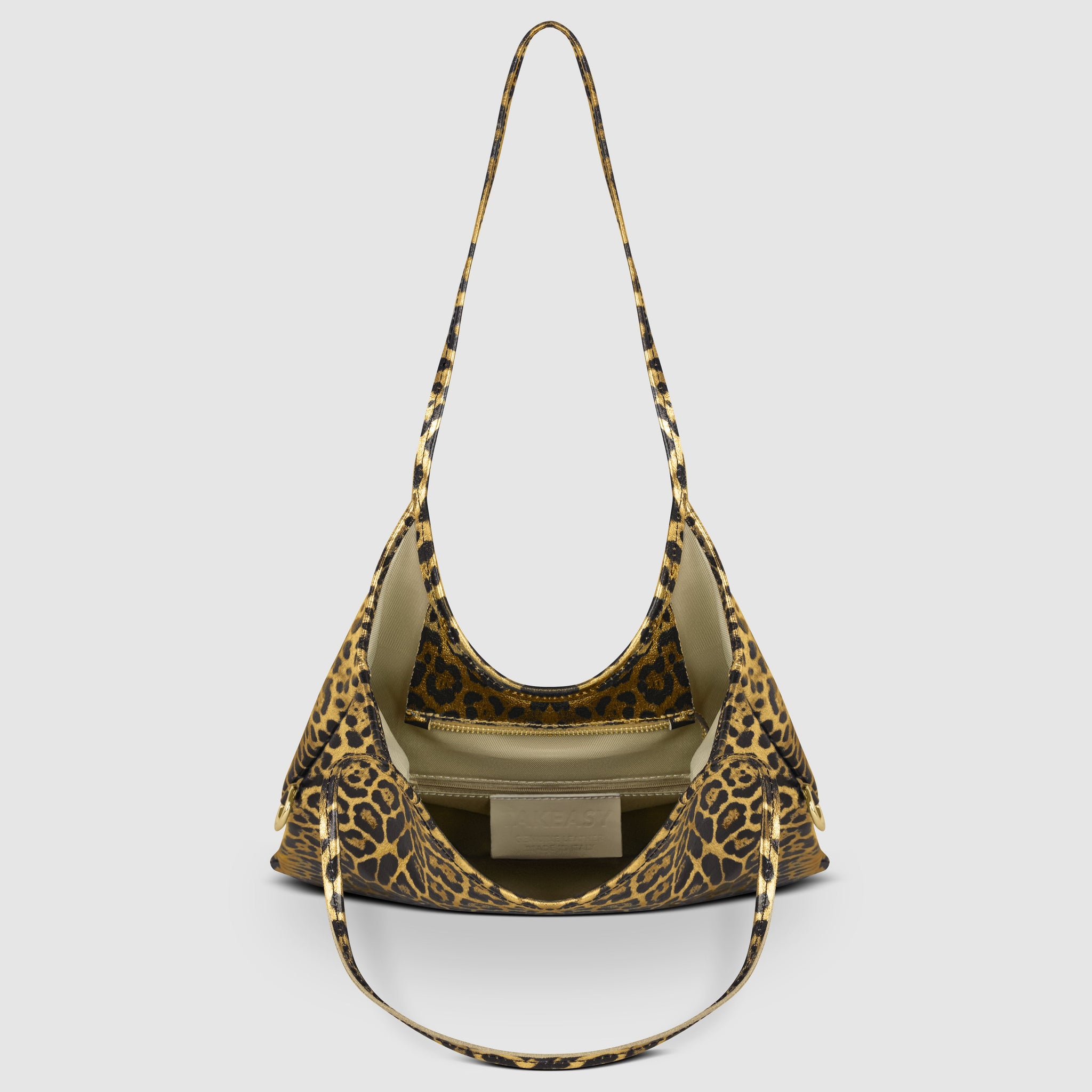 Italian Genuine Leopard-Print Metallic Suede Tote Bag 191722 - TAKEASY - Flyclothing LLC