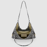 Italian Genuine Leopard-Print Metallic Suede Tote Bag 191722 - TAKEASY - Flyclothing LLC