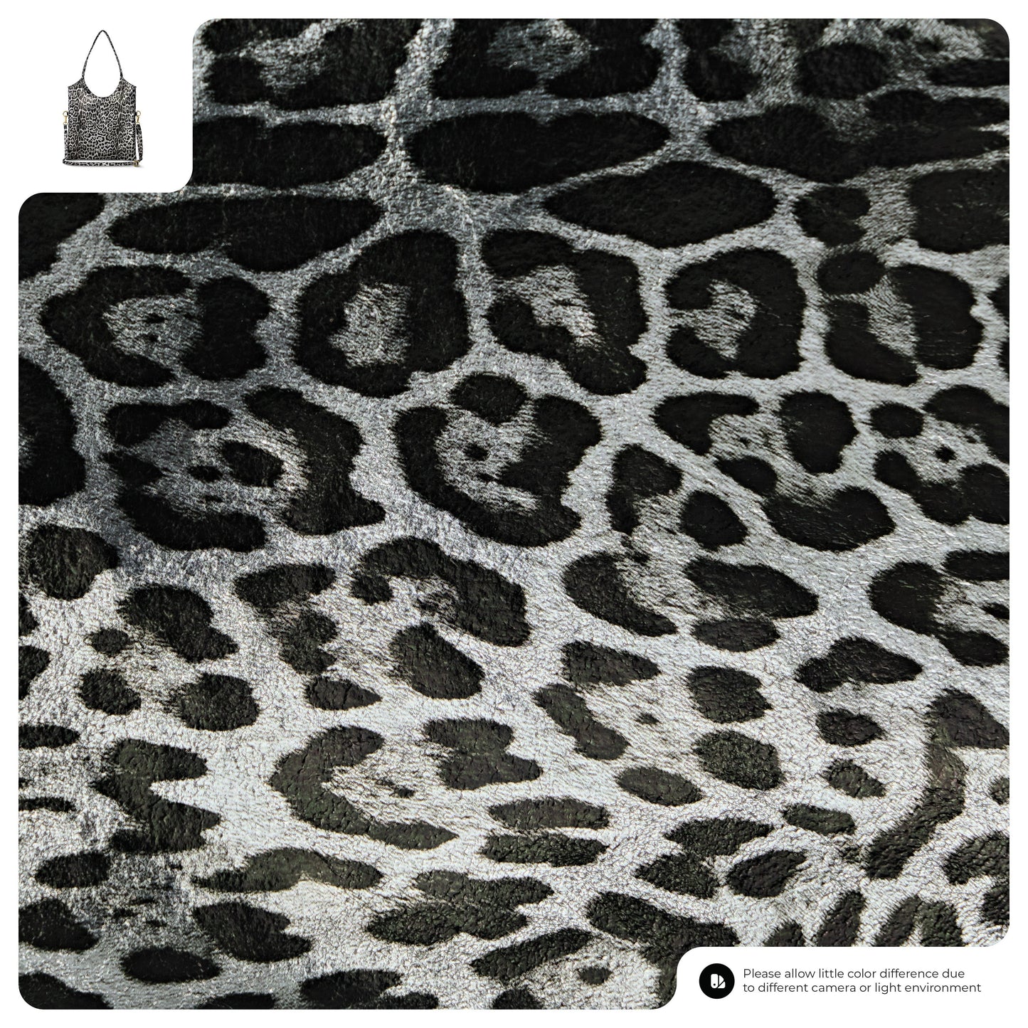 Italian Genuine Leopard-Print Metallic Suede Tote Bag 191722 - TAKEASY - Flyclothing LLC