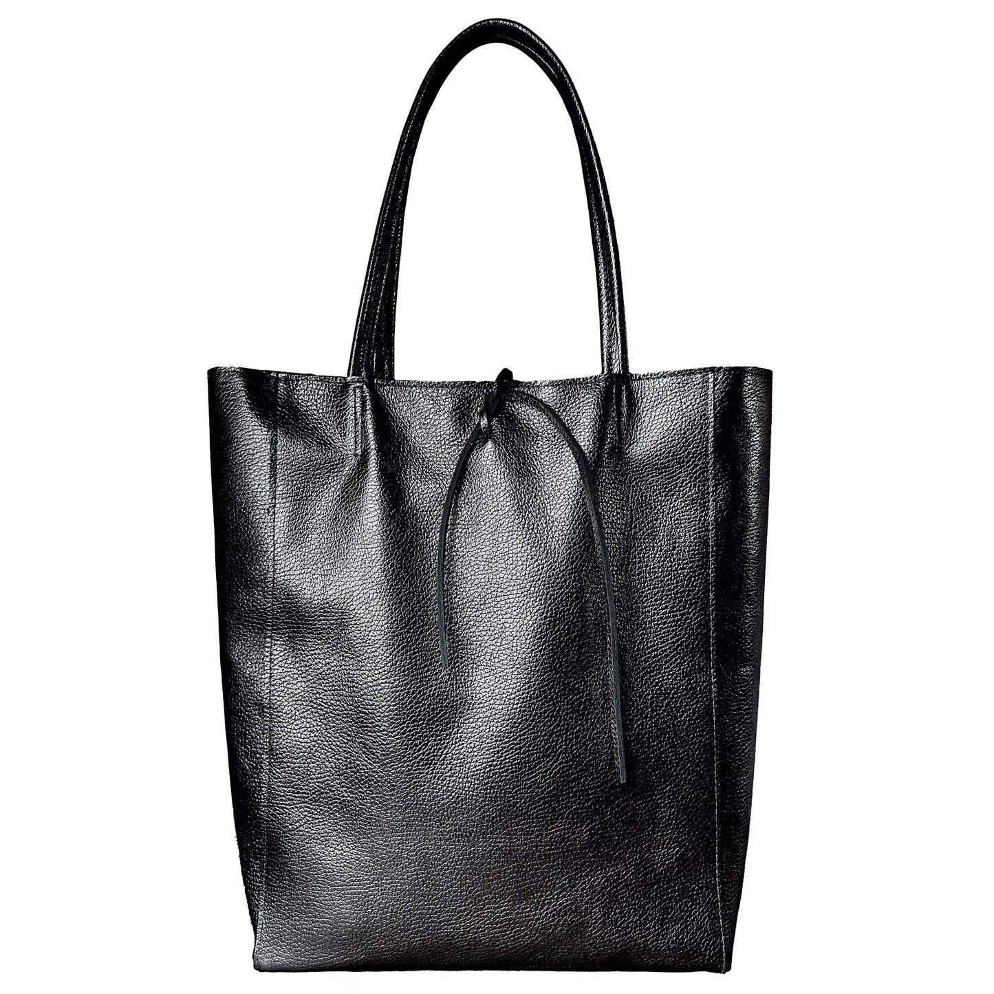 Italian Genuine Metallic Calf Leather Tote Bag 201718 - TAKEASY - Flyclothing LLC
