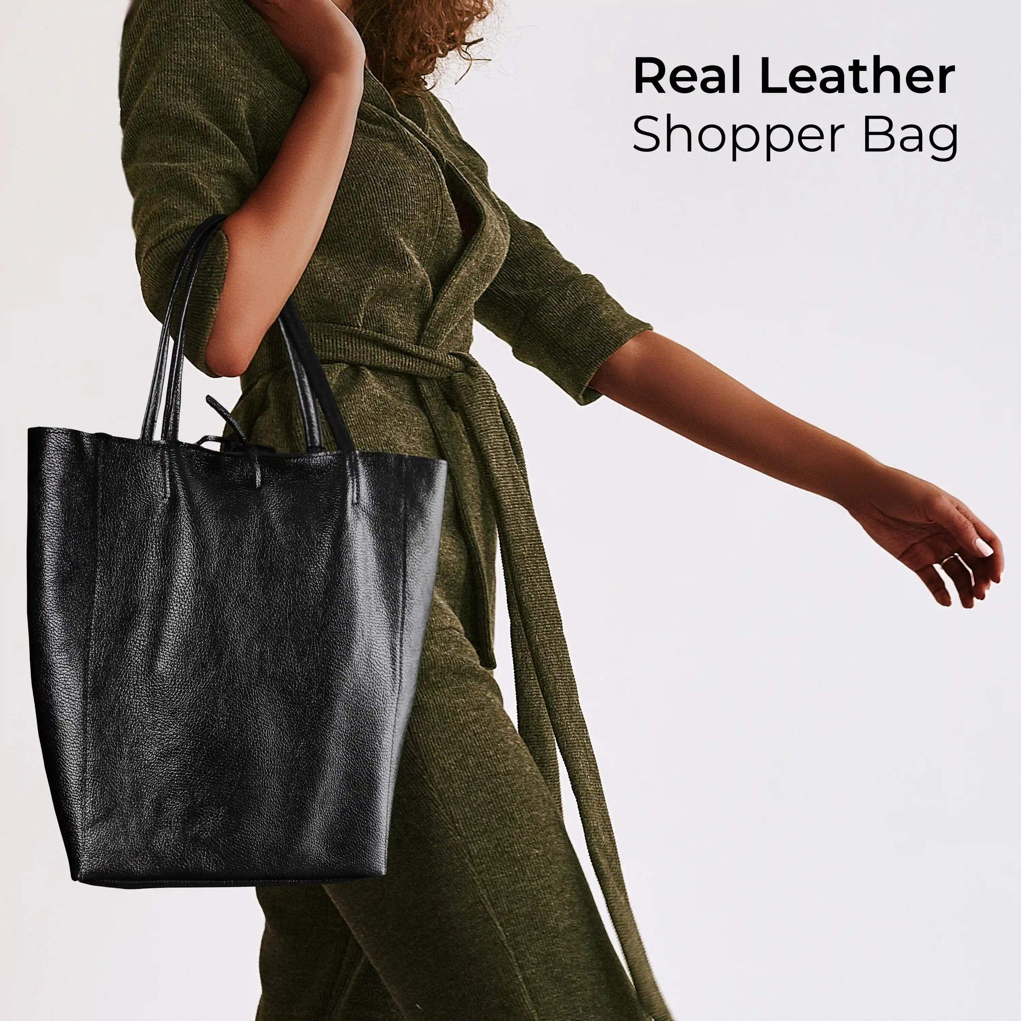 Italian Genuine Metallic Calf Leather Tote Bag 201718 - TAKEASY - Flyclothing LLC
