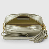 Italian Genuine Metallic Calf Leather Crossbody Bag 231302 - TAKEASY - Flyclothing LLC