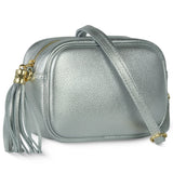 Italian Genuine Metallic Calf Leather Crossbody Bag 231302 - TAKEASY - Flyclothing LLC