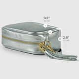 Italian Genuine Metallic Calf Leather Crossbody Bag 231302 - TAKEASY - Flyclothing LLC