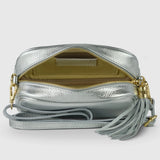 Italian Genuine Metallic Calf Leather Crossbody Bag 231302 - TAKEASY - Flyclothing LLC