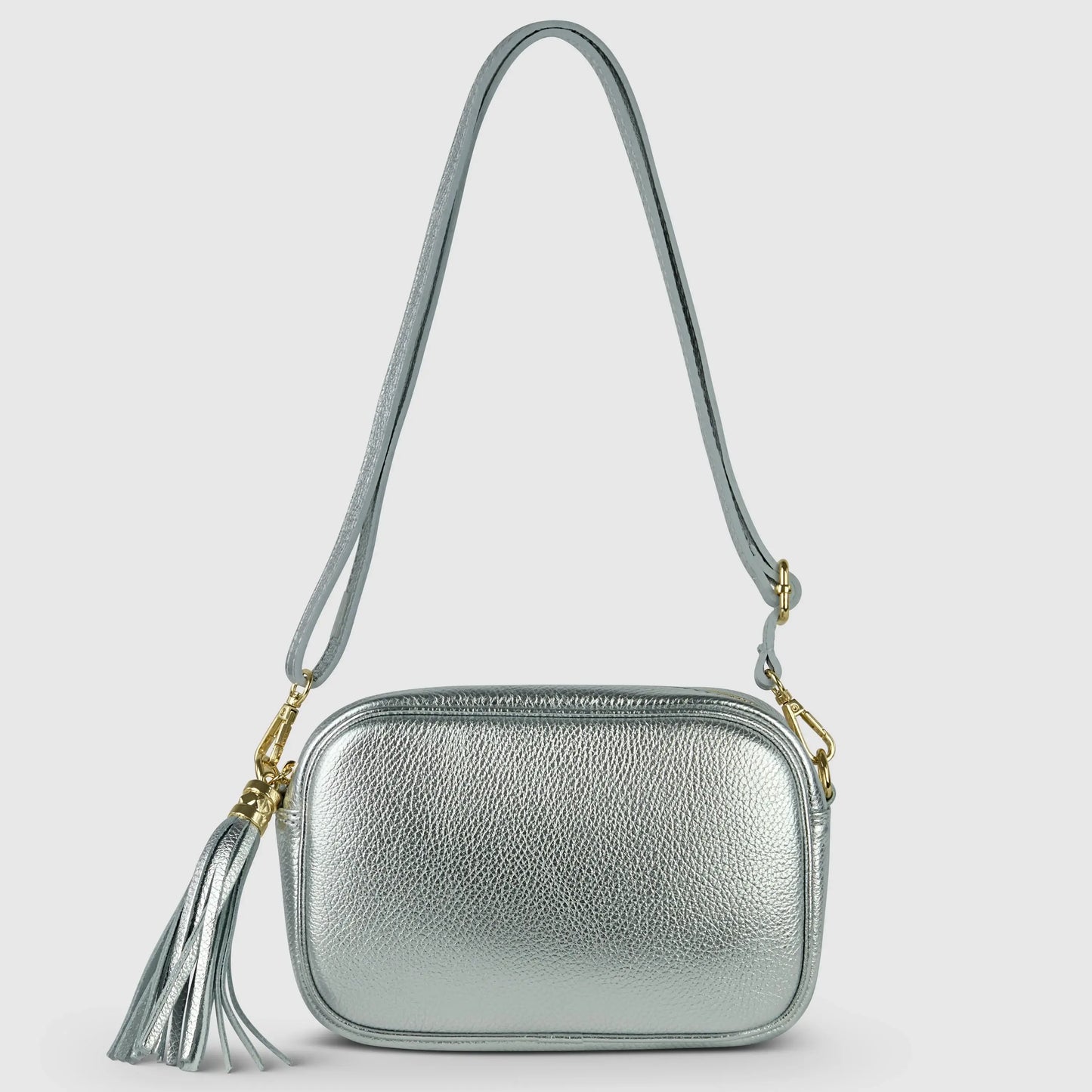 Italian Genuine Metallic Calf Leather Crossbody Bag 231302 - TAKEASY - Flyclothing LLC