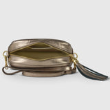 Italian Genuine Metallic Calf Leather Crossbody Bag 231302 - TAKEASY - Flyclothing LLC