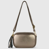 Italian Genuine Metallic Calf Leather Crossbody Bag 231302 - TAKEASY - Flyclothing LLC