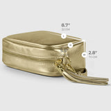 Italian Genuine Metallic Calf Leather Crossbody Bag 231302 - TAKEASY - Flyclothing LLC