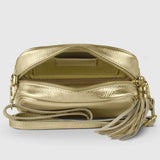 Italian Genuine Metallic Calf Leather Crossbody Bag 231302 - TAKEASY - Flyclothing LLC