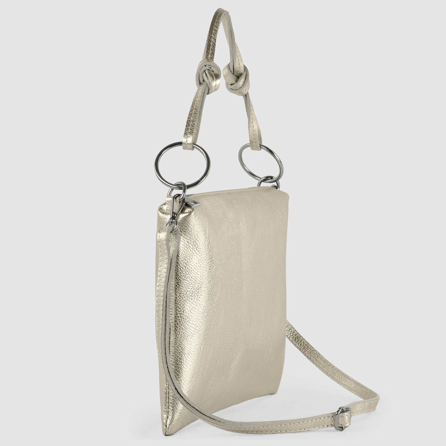 Italian Genuine Metallic Calf Leather Shoulder Bag 171551 - TAKEASY - Flyclothing LLC