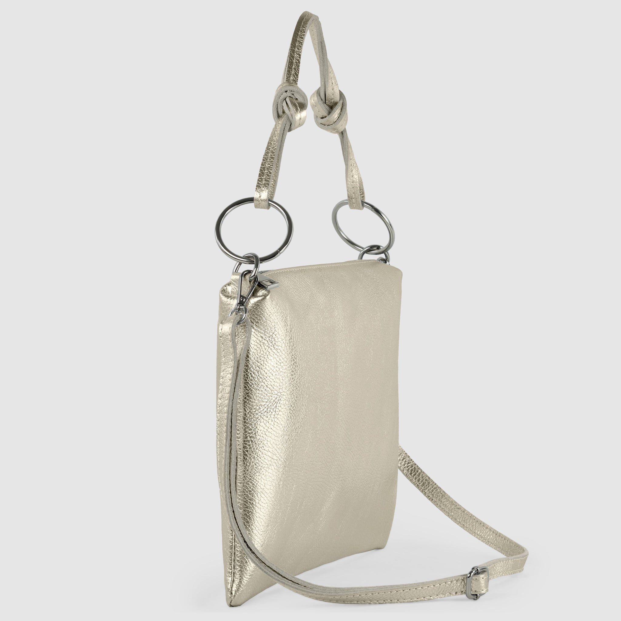 Italian Genuine Metallic Calf Leather Shoulder Bag 171551 - TAKEASY - Flyclothing LLC