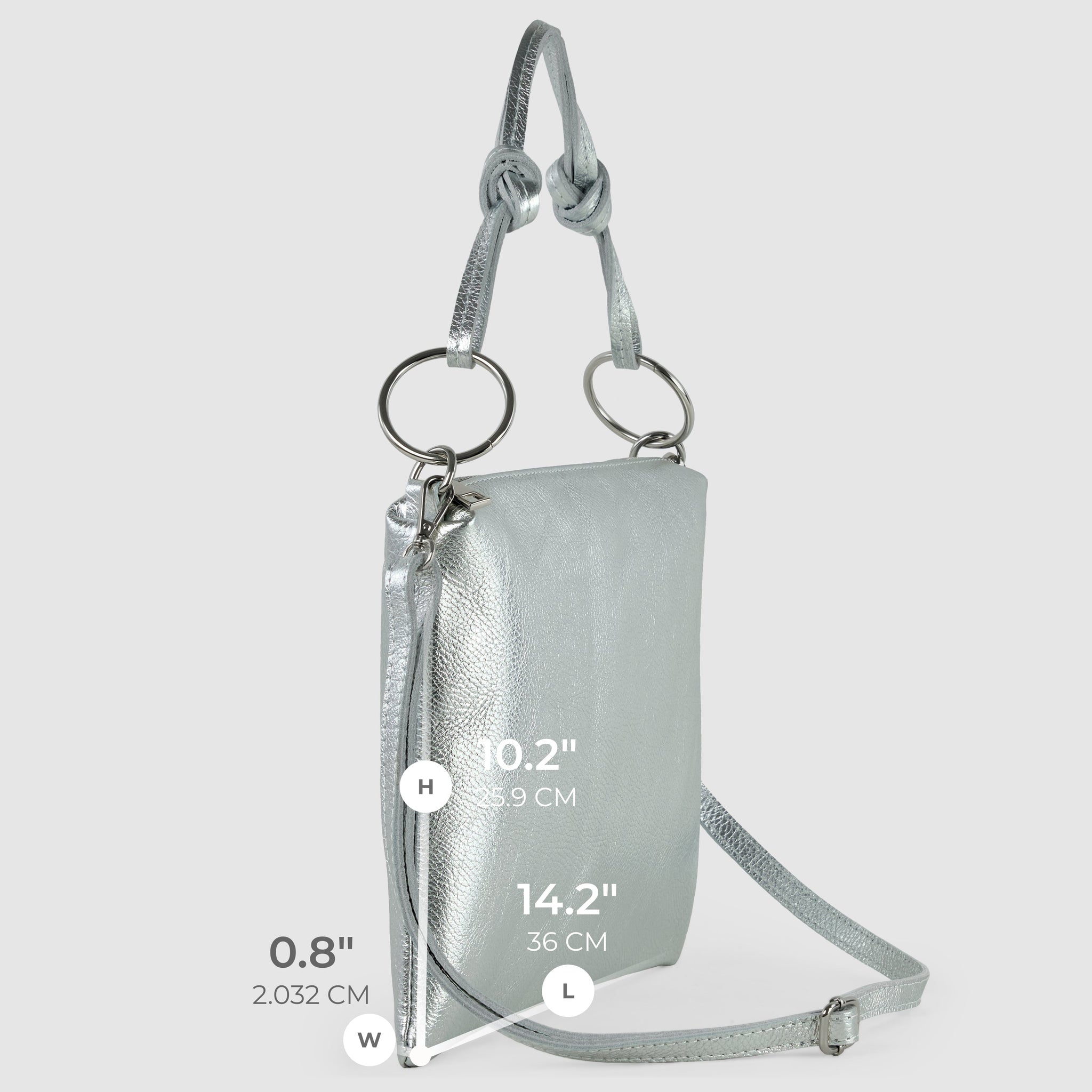 Italian Genuine Metallic Calf Leather Shoulder Bag 171551 - TAKEASY - Flyclothing LLC