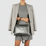 Italian Genuine Metallic Calf Leather Shoulder Bag 171551 - TAKEASY - Flyclothing LLC