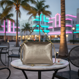 Italian Genuine Metallic Calf Leather Shoulder Bag 171551 - TAKEASY - Flyclothing LLC