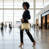 Italian Genuine Metallic Calf Leather Shoulder Bag 171551 - TAKEASY - Flyclothing LLC