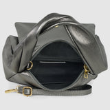 Italian Genuine Metallic Calf Leather Top-Handle Bag 262495 - TAKEASY - Flyclothing LLC