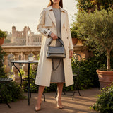 Italian Genuine Metallic Calf Leather Top-Handle Bag 262495 - TAKEASY - Flyclothing LLC
