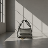 Italian Genuine Metallic Calf Leather Top-Handle Bag 262495 - TAKEASY - Flyclothing LLC