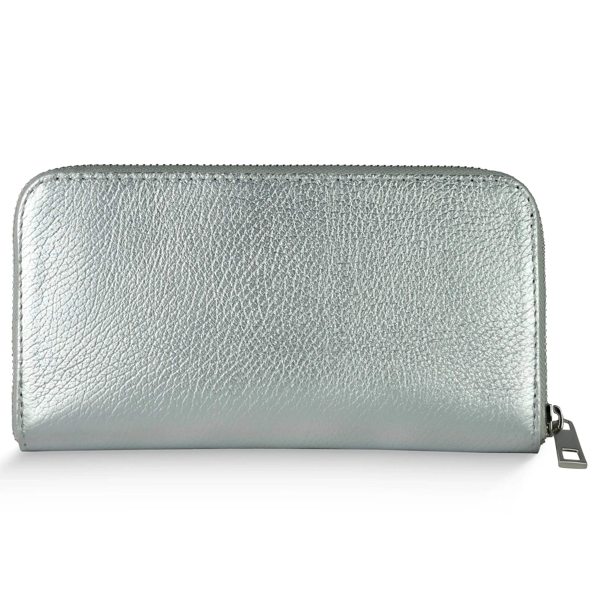 Italian Genuine Metallic Calf Leather Wallet 651088 - TAKEASY - Flyclothing LLC