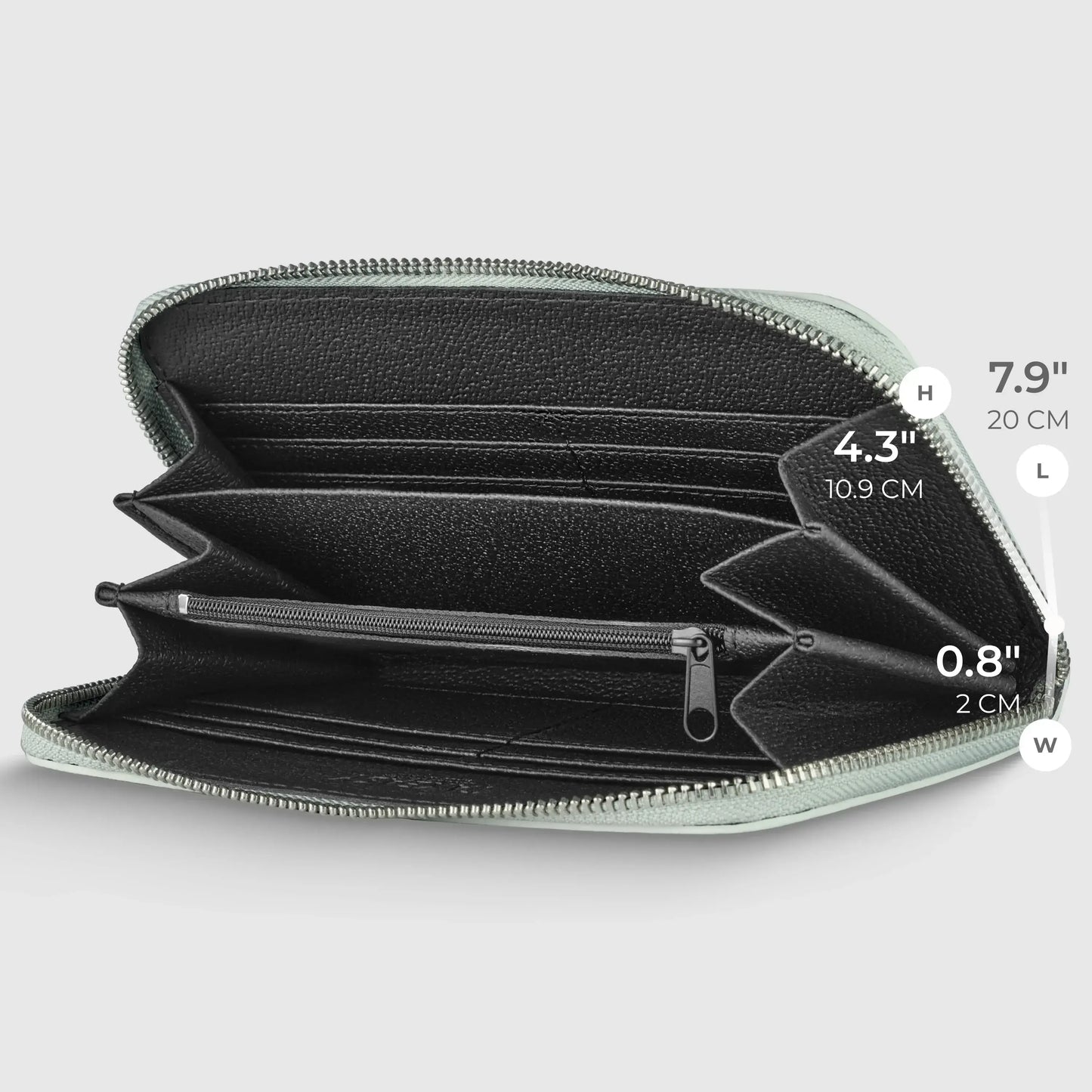 Italian Genuine Metallic Calf Leather Wallet 651088 - TAKEASY - Flyclothing LLC