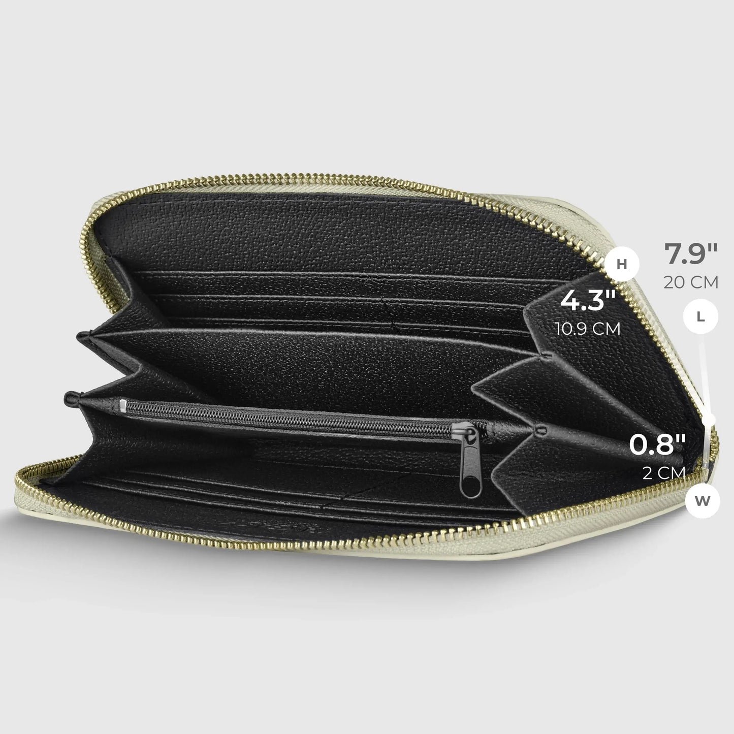 Italian Genuine Metallic Calf Leather Wallet 651088 - TAKEASY - Flyclothing LLC