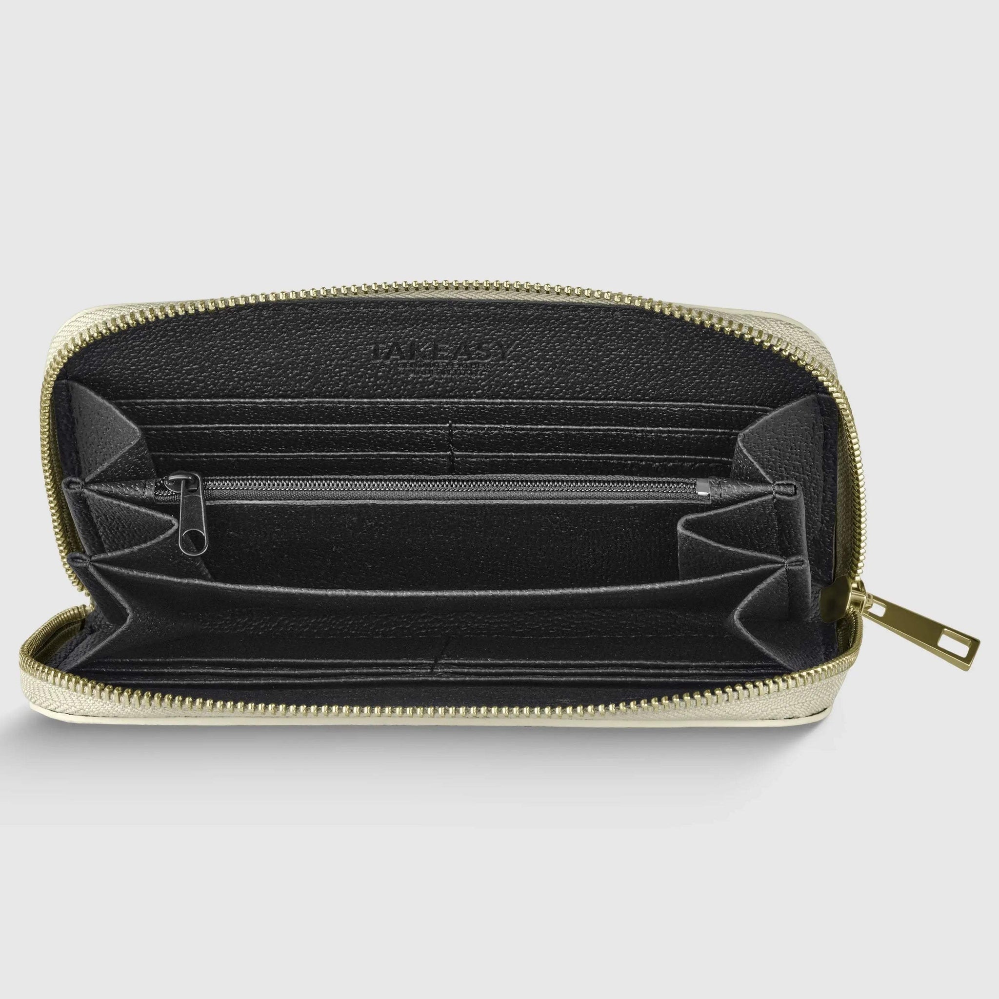 Italian Genuine Metallic Calf Leather Wallet 651088 - TAKEASY - Flyclothing LLC