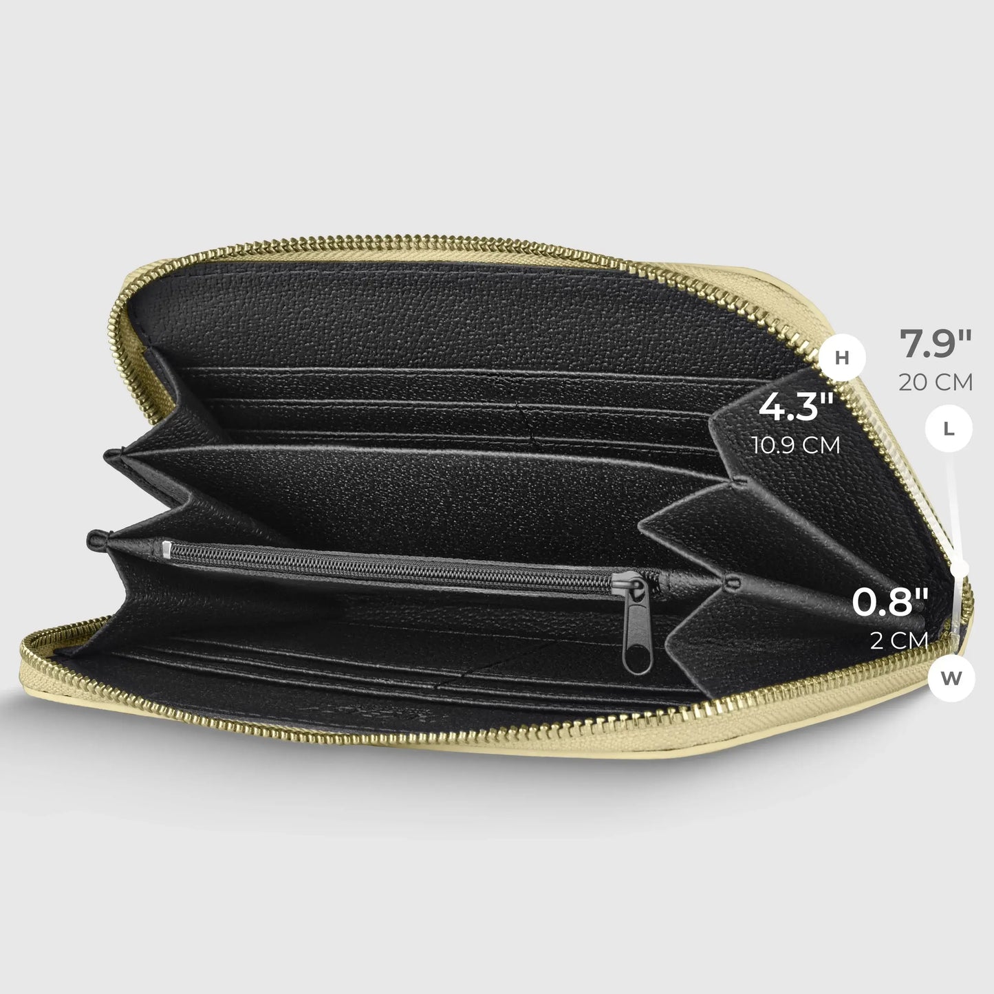 Italian Genuine Metallic Calf Leather Wallet 651088 - TAKEASY - Flyclothing LLC