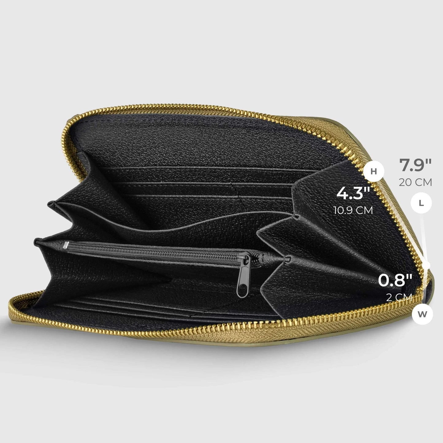 Italian Genuine Metallic Calf Leather Wallet 651088 - TAKEASY - Flyclothing LLC