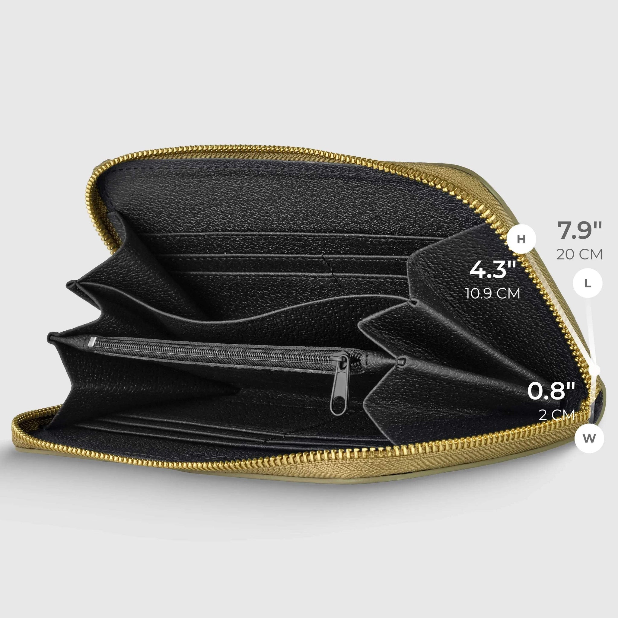 Italian Genuine Metallic Calf Leather Wallet 651088 - TAKEASY - Flyclothing LLC