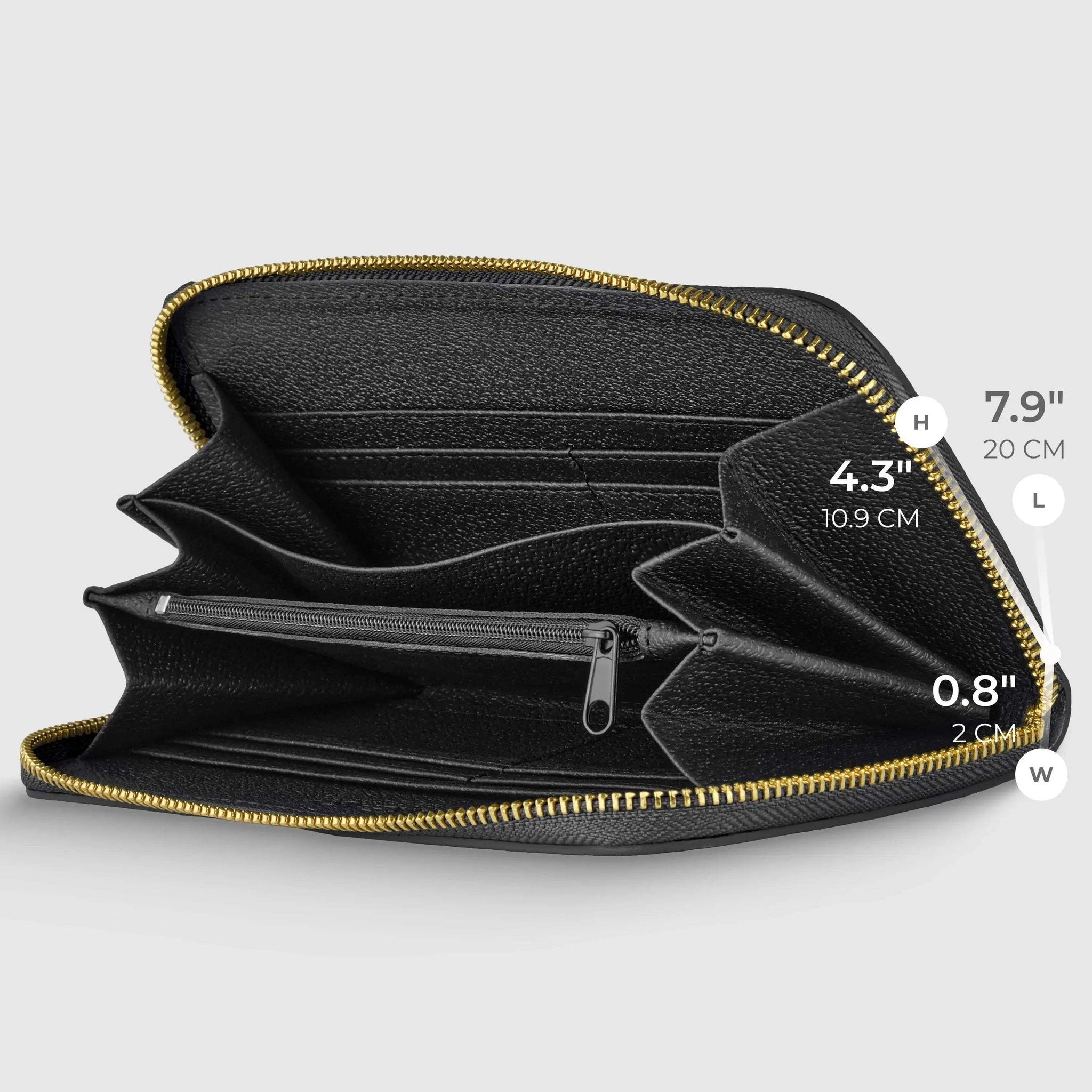 Italian Genuine Metallic Calf Leather Wallet 651088 - TAKEASY - Flyclothing LLC