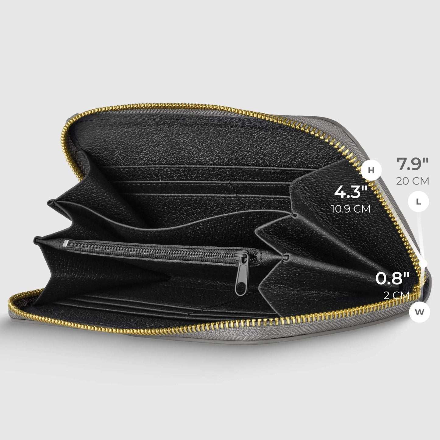 Italian Genuine Metallic Calf Leather Wallet 651088 - TAKEASY - Flyclothing LLC