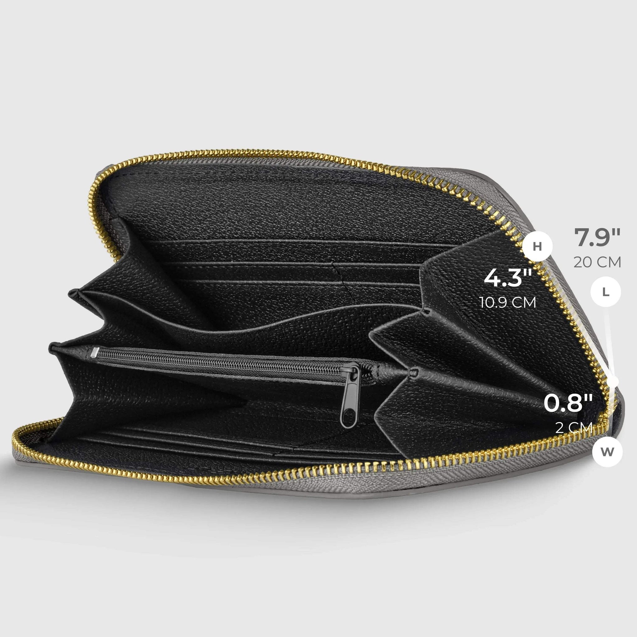 Italian Genuine Metallic Calf Leather Wallet 651088 - TAKEASY - Flyclothing LLC