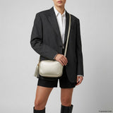 Italian Metallic Full-Grain Leather Crossbody Bag | Napoli - TAKEASY - Flyclothing LLC