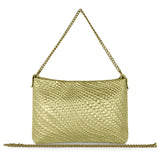 Italian Genuine Grid Metallic Suede Crossbody Bag 101315 - TAKEASY - Flyclothing LLC