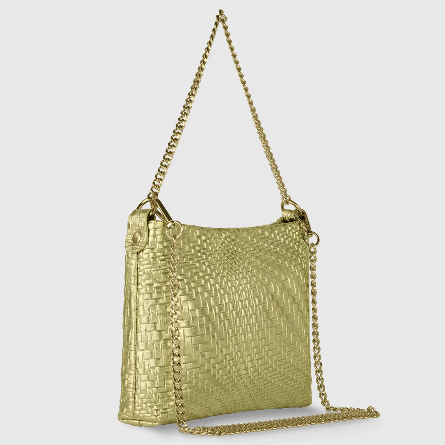 Grid Metallic Suede Leather Crossbody Bag - TAKEASY - Flyclothing LLC
