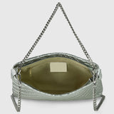 Grid Metallic Suede Leather Crossbody Bag - TAKEASY - Flyclothing LLC