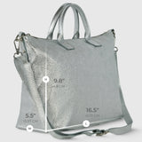 Italian Genuine Metallic Suede Top-Handle Bag 112334 - TAKEASY - Flyclothing LLC