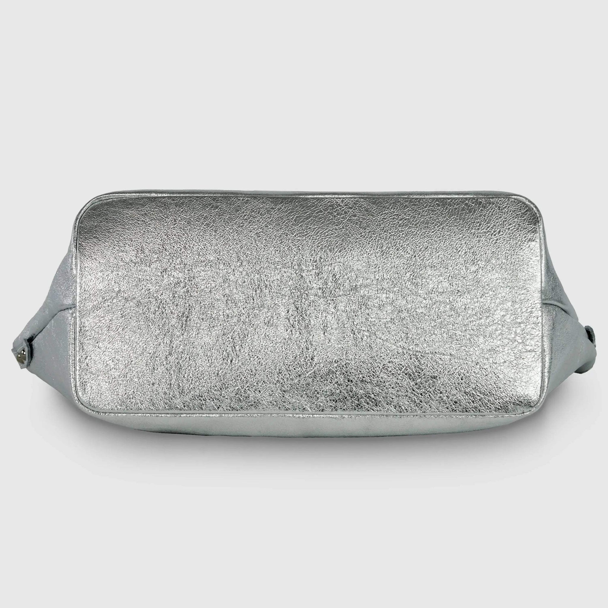 Italian Genuine Metallic Suede Top-Handle Bag 112334 - TAKEASY - Flyclothing LLC