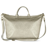 Italian Genuine Metallic Suede Top-Handle Bag 112334 - TAKEASY - Flyclothing LLC