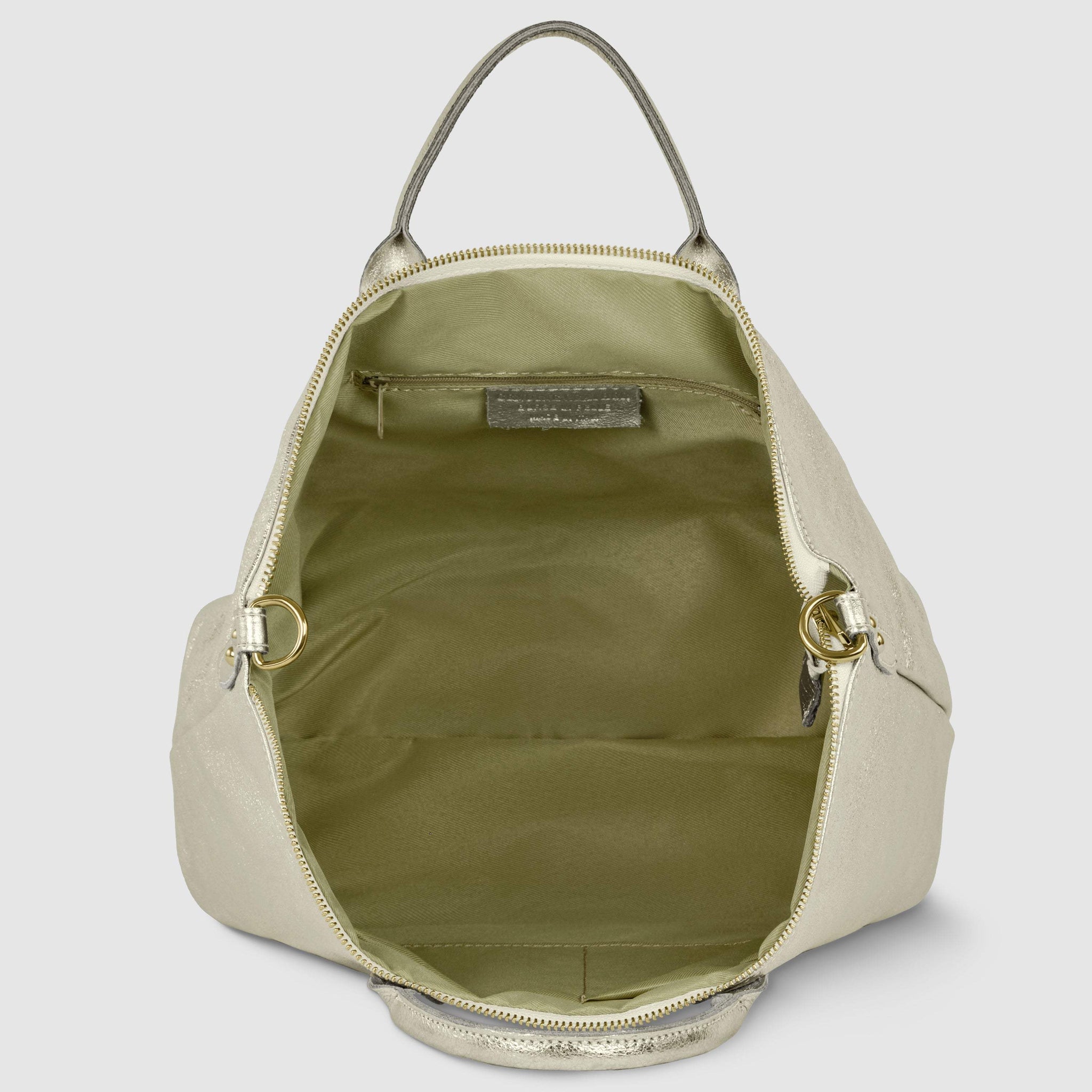 Italian Genuine Metallic Suede Top-Handle Bag 112334 - TAKEASY - Flyclothing LLC