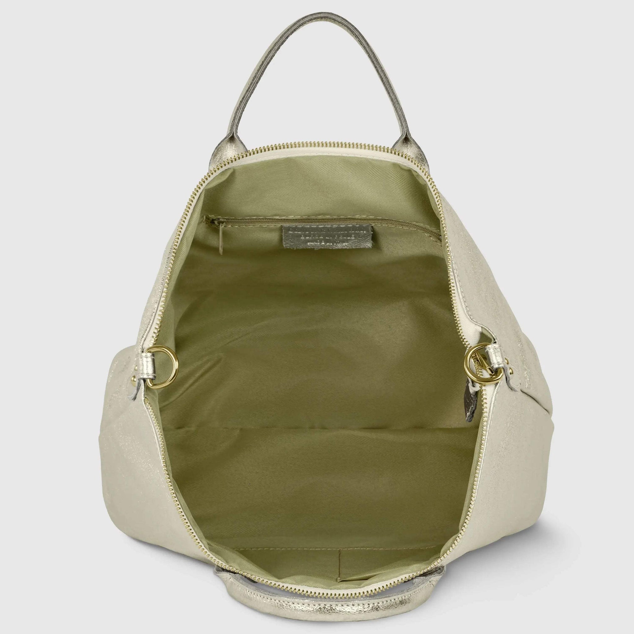 Italian Genuine Metallic Suede Top-Handle Bag 112334 - TAKEASY - Flyclothing LLC