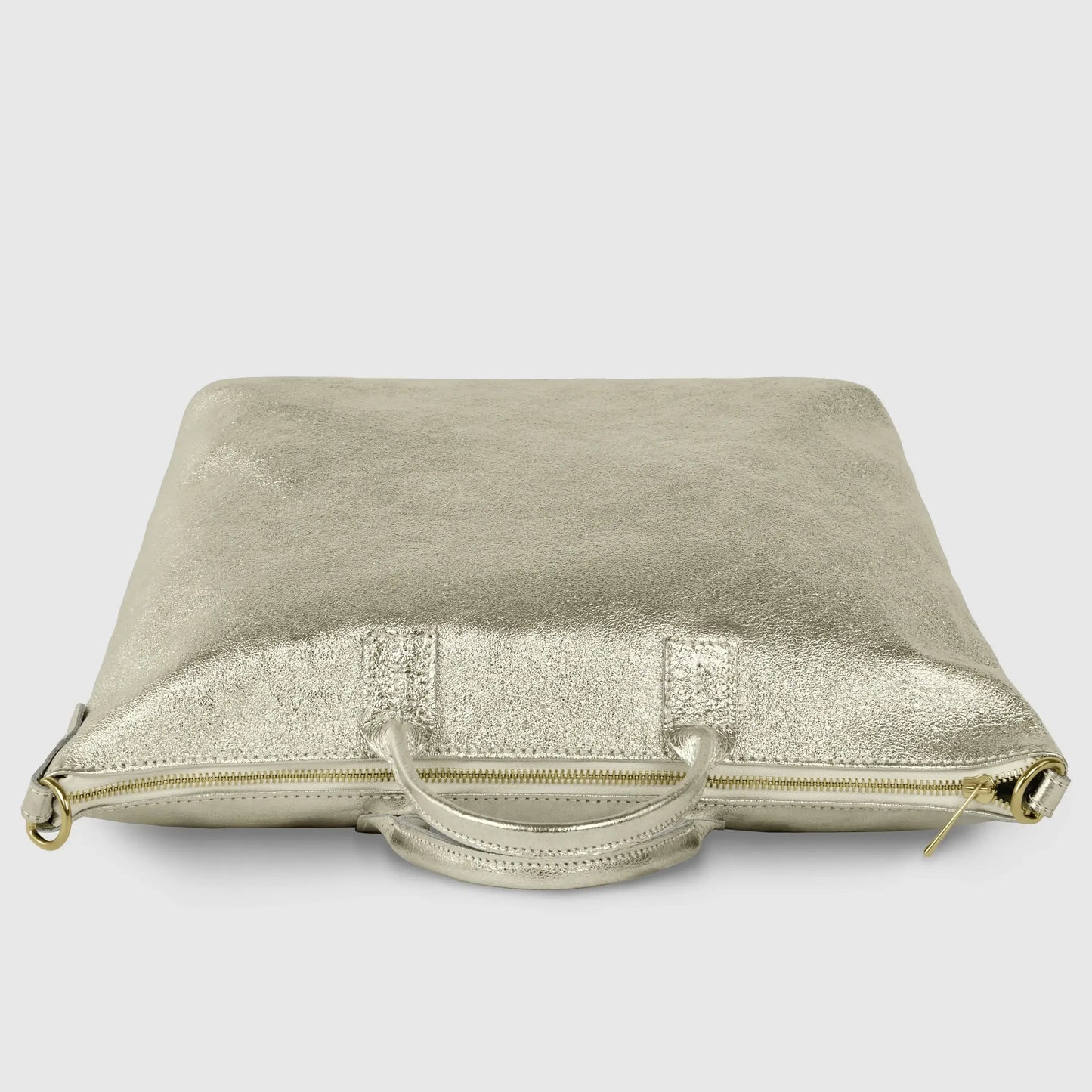 Italian Genuine Metallic Suede Top-Handle Bag 112334 - TAKEASY - Flyclothing LLC