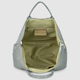 Italian Genuine Basketweave-Embossed Metallic Suede Top-Handle Bag | Imperia - TAKEASY - Flyclothing LLC
