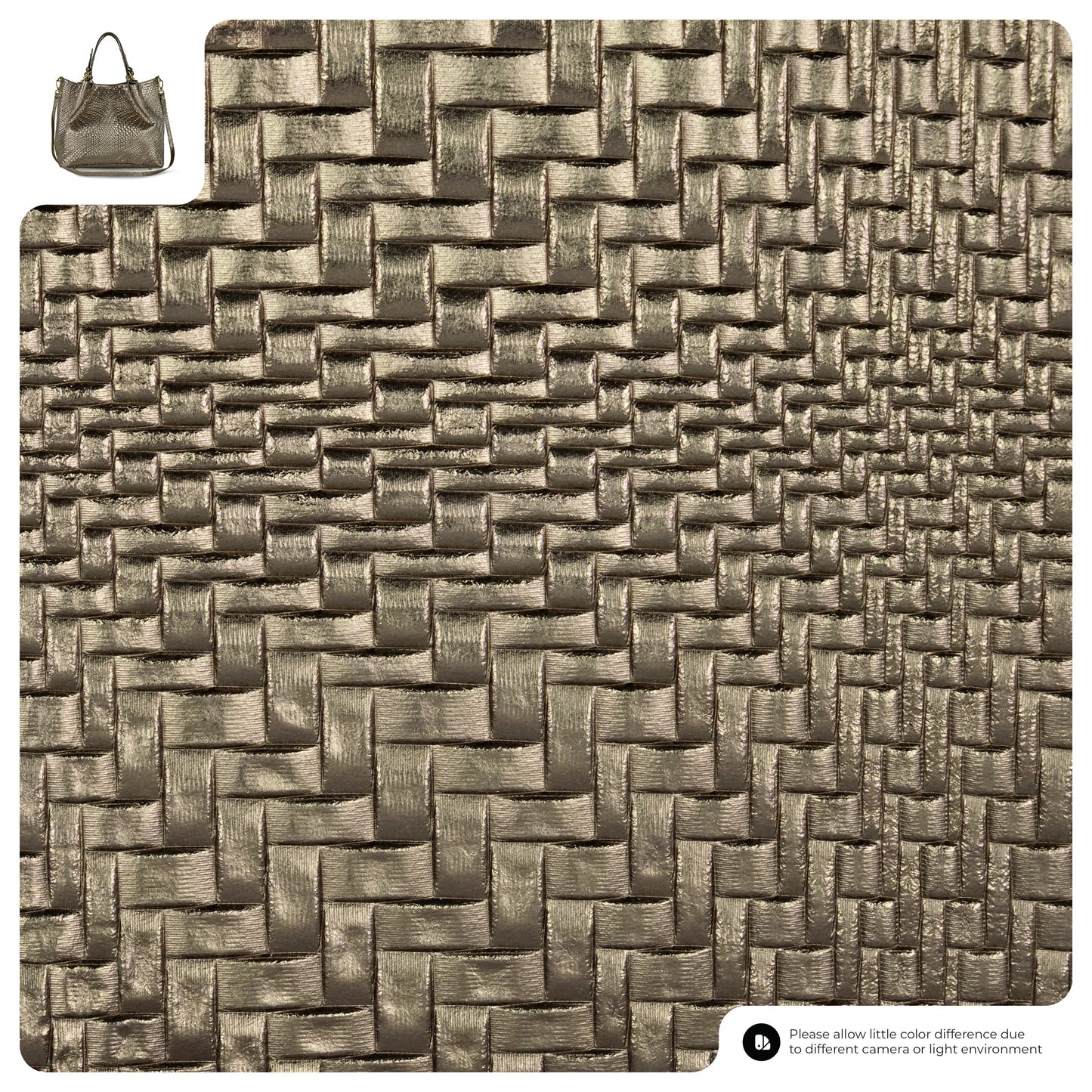 Italian Genuine Grid Metallic Suede Top-Handle Bag 112615 - TAKEASY - Flyclothing LLC