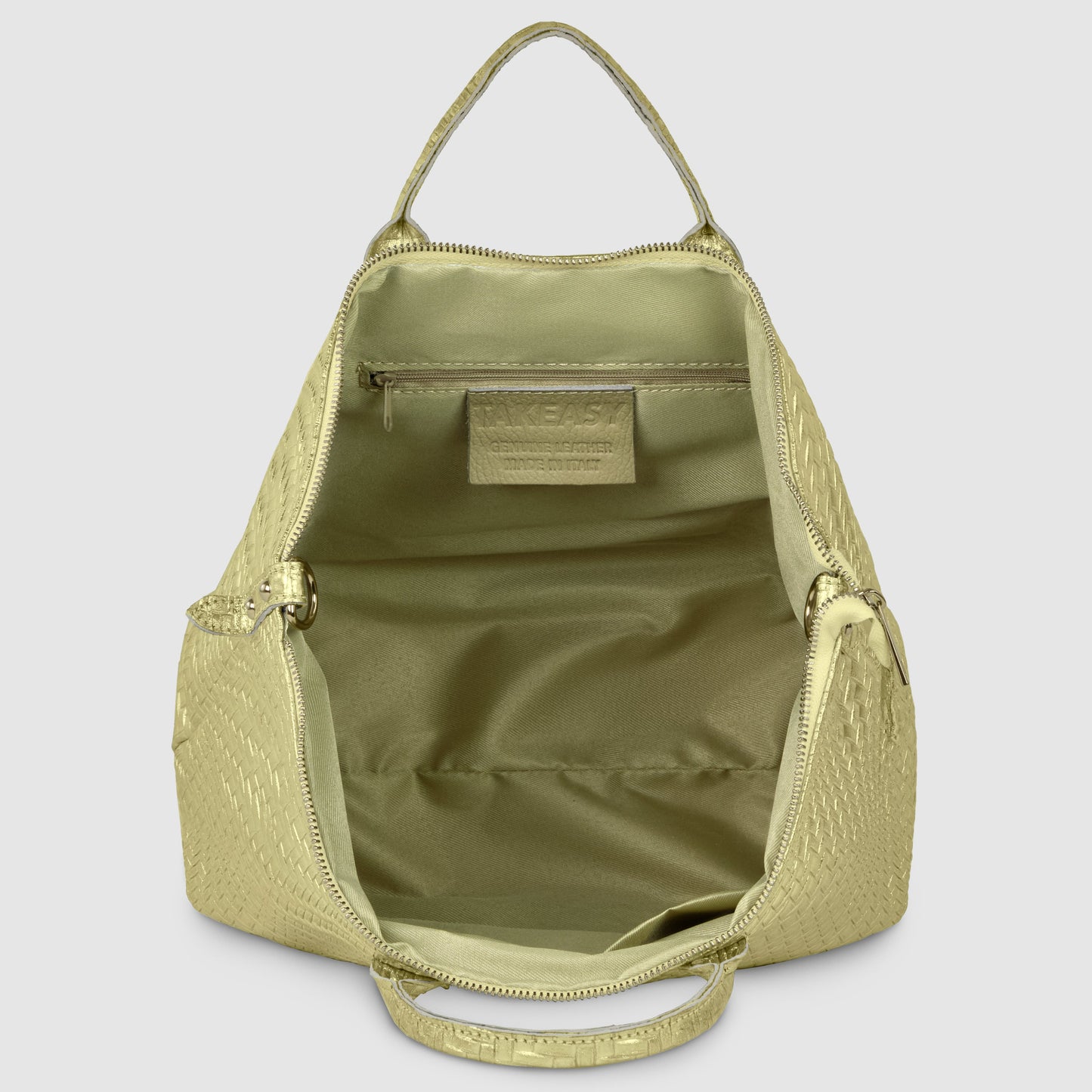 Italian Genuine Grid Metallic Suede Top-Handle Bag 112615 - TAKEASY - Flyclothing LLC